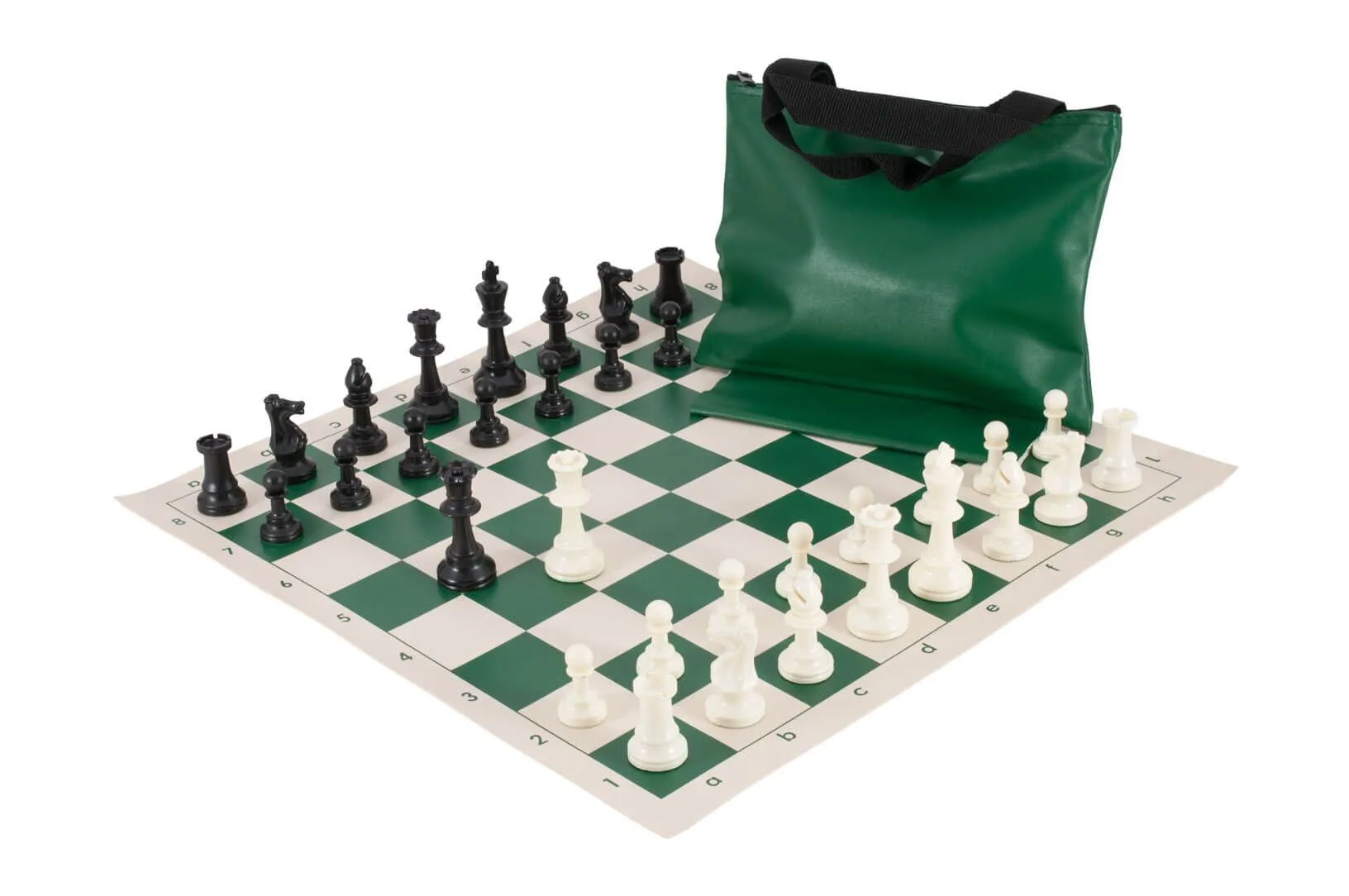 Analysis Chess Pieces and Cinch Chess Board Bag Combo