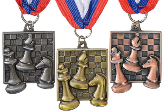 Square Chess Medals