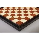 EBONY FRAME - Olmo Burl & Maple Superior Contemporary Chess Board - Gloss Finish