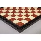 EBONY FRAME - Vavona Burl & Maple Superior Contemporary Chess Board - Gloss Finish