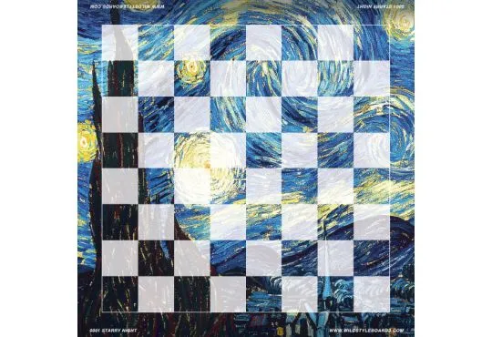 Starry Night - Full Color Vinyl Chess Board