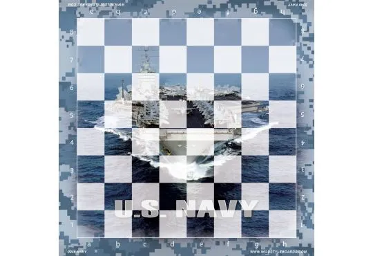 United States Navy - Full Color Vinyl Chess Board