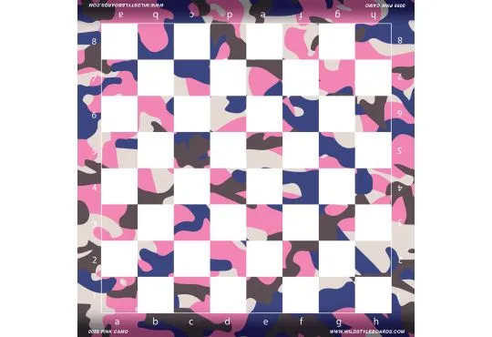 Pink Camo - Full Color Vinyl Chess Board