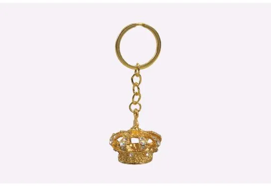 King's Crown Metal Keychain - GOLD