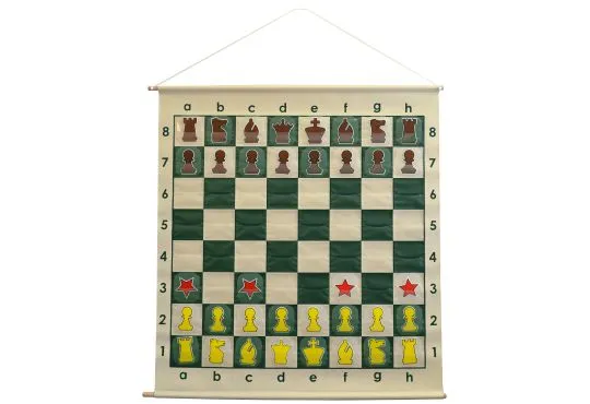 36" Pouch-Style Chess Demonstration (Teaching) Board Set with Deluxe Carrying Bag