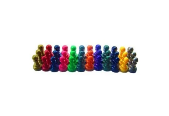 Triple Weighted Colored Regulation Plastic Chess Pieces - 3.75 King