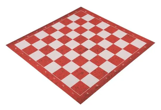 Red Leather - Full Color Thin Mousepad Chess Board