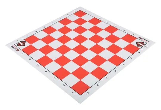 US Chess Women - Full Color Thin Mousepad Chess Board - Red/White
