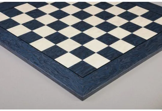CLEARANCE - Blue Erable and Maple Classic Traditional Chess Board - 2.5" Squares - Gloss Finish