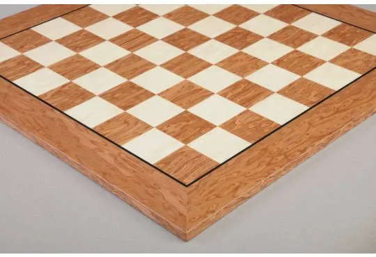 CLEARANCE - Brown Gloss and Maple Classic Traditional Chess Board - 2.5" Squares - Gloss Finish