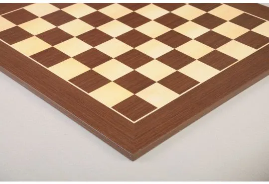 2.25" Squares Brown & Natural Regulation Silicone Tournament Chess Board 