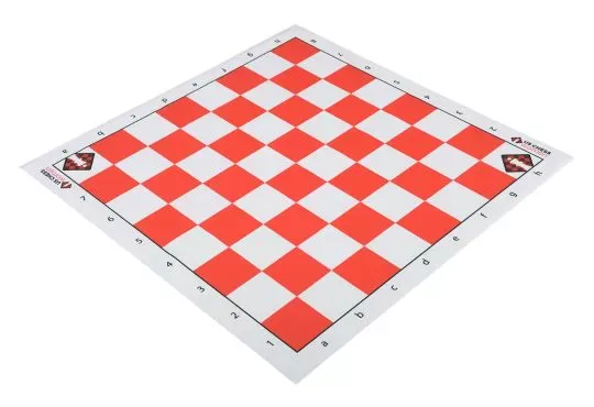 US Chess Women - Full Color Thin Mousepad Chess Board - Red/White