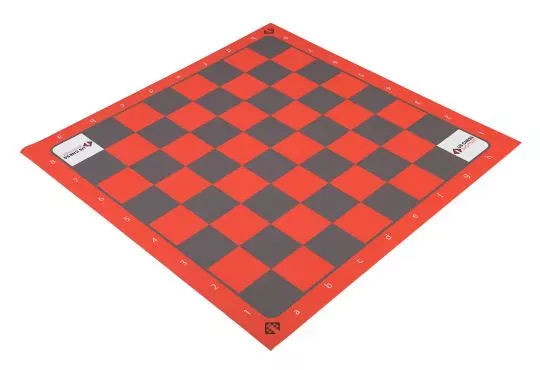 US Chess Women - Full Color Thin Mousepad Chess Board - Red/Gray