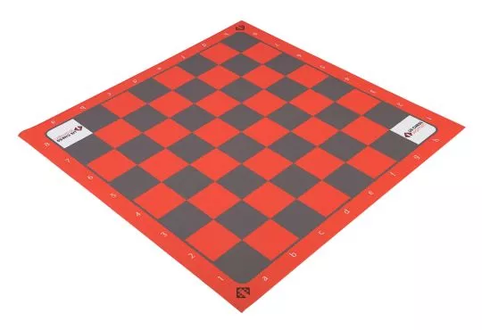 US Chess Women - Full Color Thin Mousepad Chess Board - Red/Gray