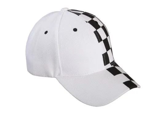 White Split Chessboard Baseball Hat