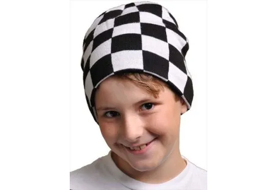 Chess Board Knit Cap
