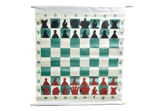 ChessKid Standard Chess Set Combination - Single Weighted Regulation Pieces, Vinyl Chess Board