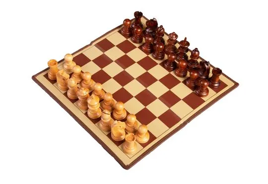 The Passport Travel Magnetic Chess Set with Wood Pieces - Standard Size