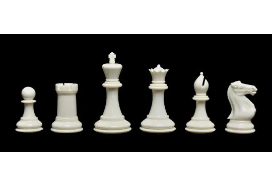 The Fischer Series Plastic Chess Pieces - 3.75" King