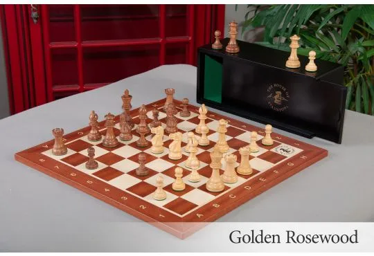 The Library Grandmaster Chess Set, Box, & Board Combination