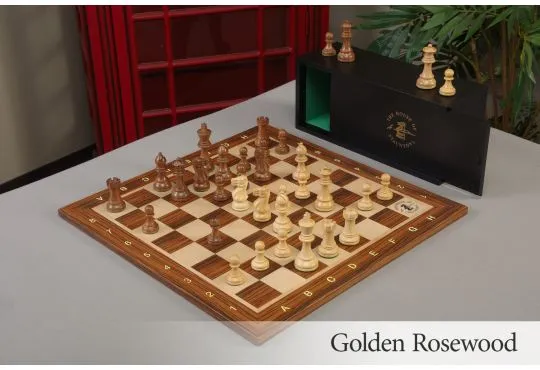 The Library Grandmaster Chess Set, Box, & Board Combination