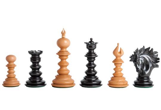 The Savano Series Artisan Wood Chess Pieces - 4.4" King