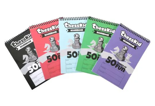 ChessKid.com Spiral Score Book - 60 Moves/50 Games