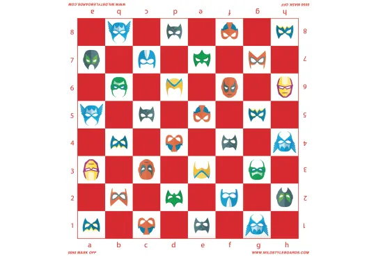 Mask Off - Full Color Vinyl Chess Board