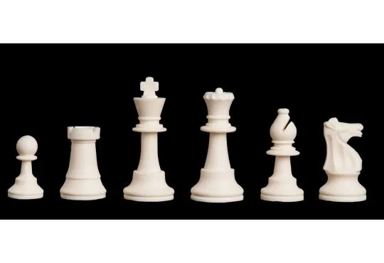 Regulation Silicone Tournament Chess Pieces - 3.5" King