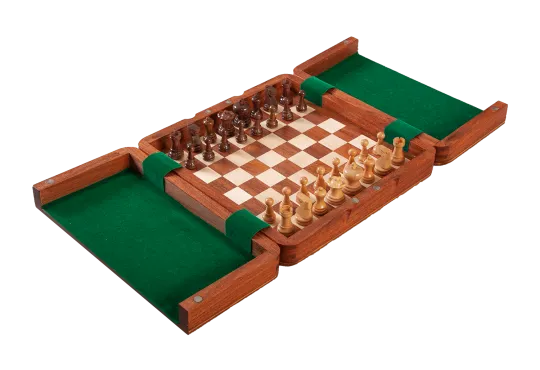 ULTIMATE WOODEN Magnetic Travel Chess Set - 10"