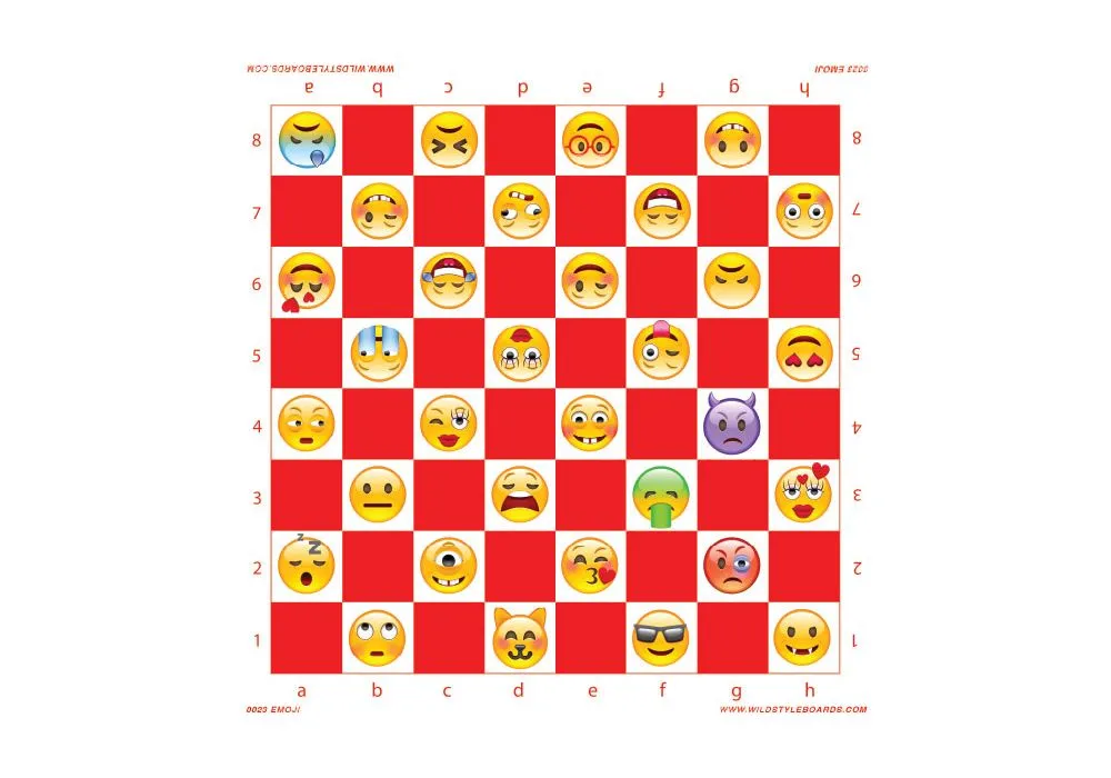 Emoji Full Color Vinyl Chess Board