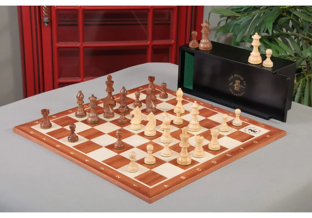 The Queen's Gambit Inspired Chess Set, Box, & Board Combination